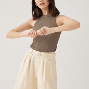 Linen Wide Leg Shorts